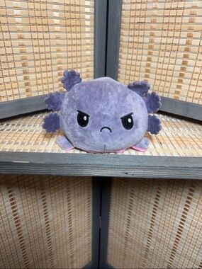 TeeTurtle Reversible Plush Purple/Rainbw Axolotl Stuffed Toy